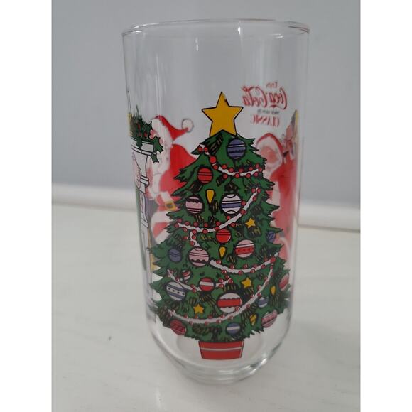 Vintage COKE / COCA-COLA McCrory Stores CHRISTMAS Santa GLASS TUMBLER - Set Of 3 - Picture 14 of 15